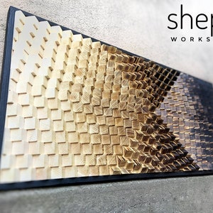 Acoustic Panel - Sound Diffuser - Wood Wall Art - Yakisugi - Burnt Artwork - Music Room 3D Decor