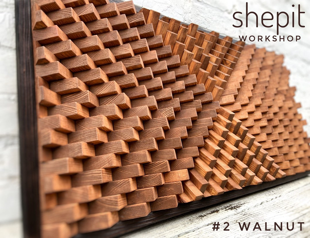 Wood Wall Art - Acoustic Panel - Geometric Wall Art