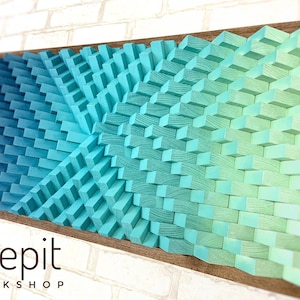 Parametric Wood Wall Art - Japandi - Large Sound Diffuser - Acoustic Panel