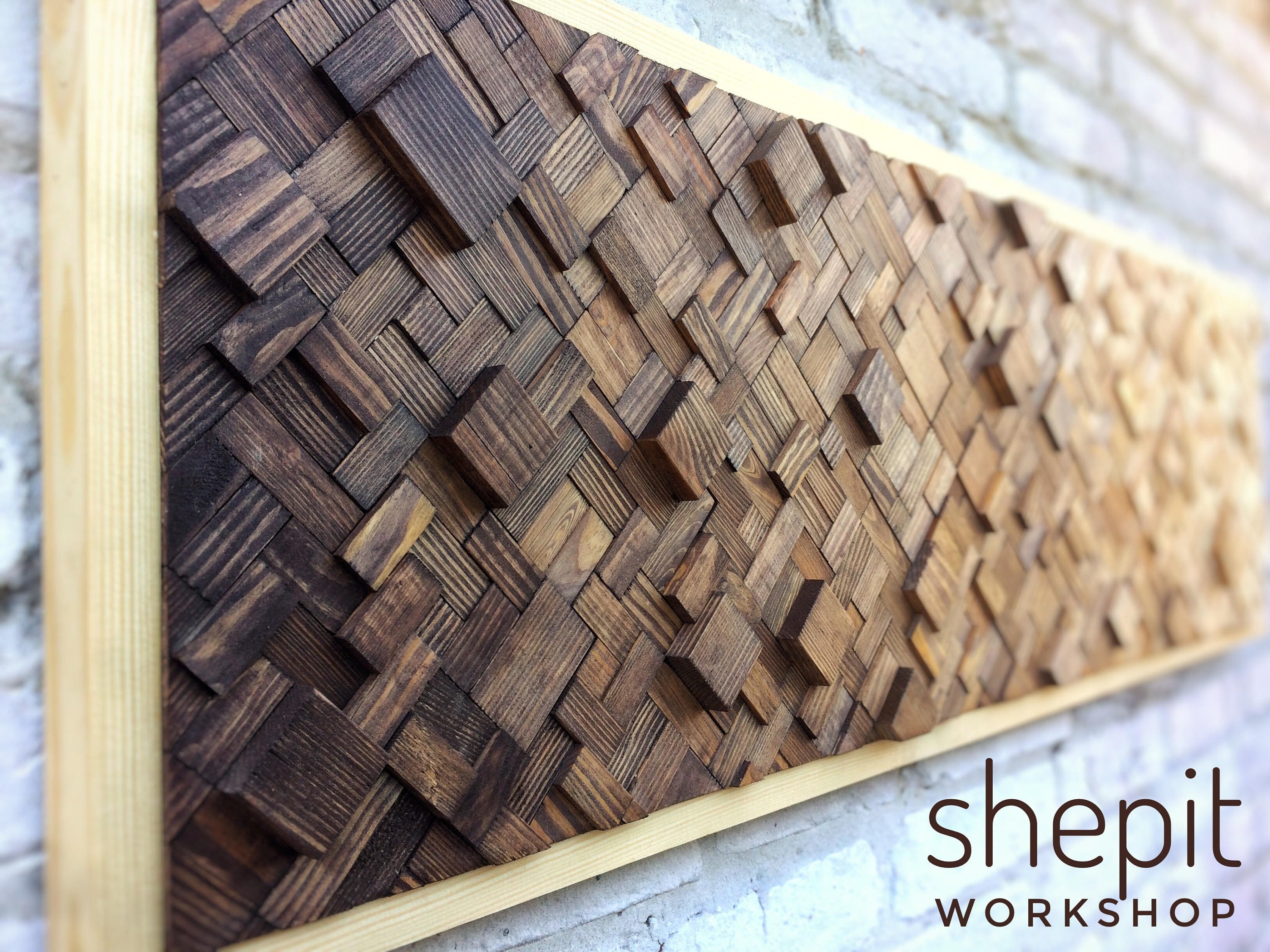 Rustic Wood Wall Art - Large Wall Art - 3D Wood Sculpture - Rustic