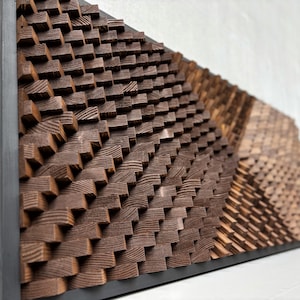Decorazioni murali in legno / Astratto geometrico 3D / Grandi arazzi da parete
