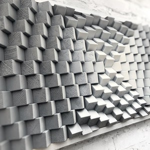 Wood Wall Panel - Acoustic Sound Diffuser - 3D Geometric Art - Music ...