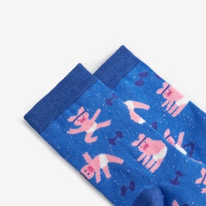 Gymnast Pigs Socks Cute Pigs Colorful socks for men and women Gift for him & her Funny design image 2