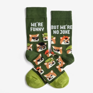 NAFO Socks 2-Pack Colorful socks mens womens Gift for him & her Shiba Inu fellas image 2