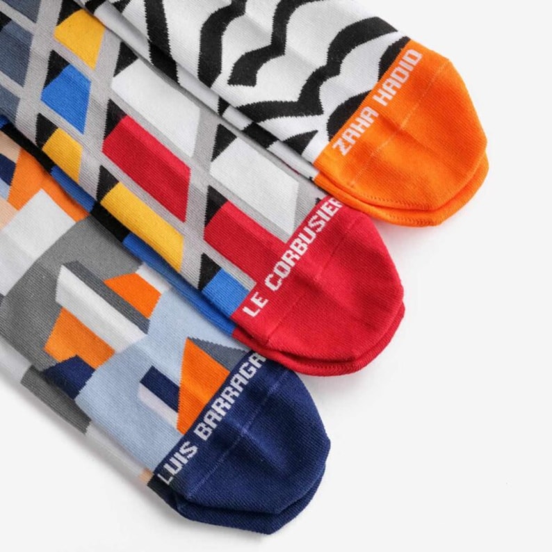 Set of 5 Pairs of Architect Socks in Gift Box Architects gift box colorful socks mens womens gift for him & her image 9