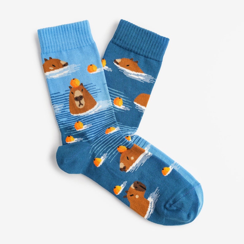 Capybara Colorful socks for men and women Gift for him & her Support Ukrainian resistance image 1