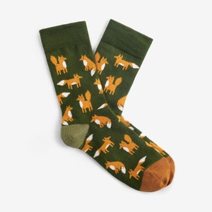 Fox Socks | Colorful socks for men and women | Gift for him & her | Funny design | Man I Love Foxes
