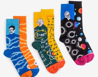 Scientists Socks 3-Pack | Science Socks | Colorful socks mens womens | Gift for him & her |  Ukrainian socks