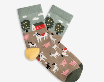 Farm Socks | Colorful socks for men and women | Gift for him & her | Funny design