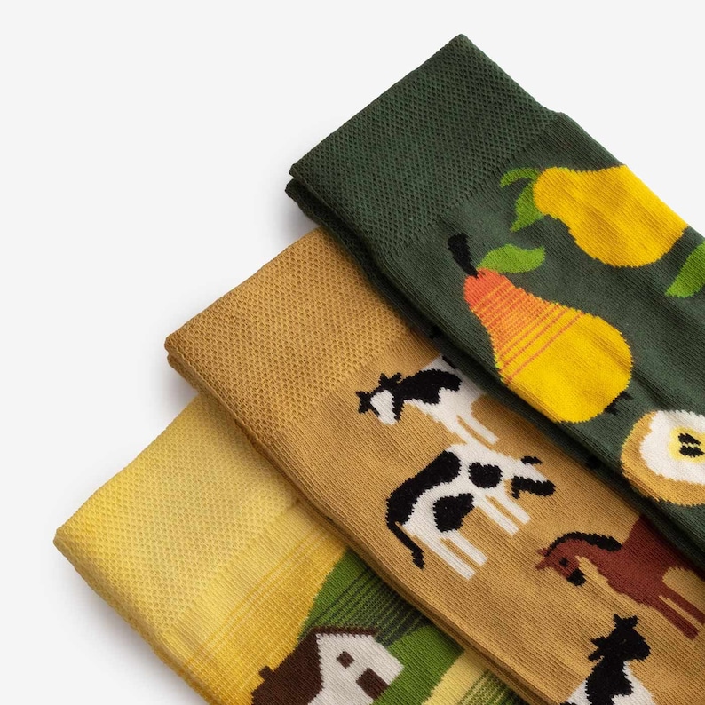 Hamlet Socks 3-Pack Colorful socks mens womens Gift for him & her Village motives image 2