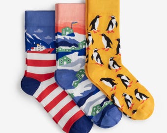 Penguin Socks Set – Vernadsky Research Station, Antarctica Winter Design