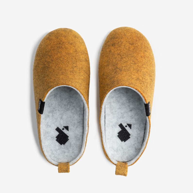 Felt Slippers Ochre Indoor Slipper House Slippers Comfortable warm Slipper Unisex Great Gift image 2