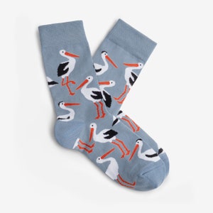 Storks Socks Colorful socks for men and women Gift for him & her Funny design image 1