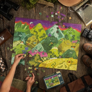 Puzzle Ukrainian Mountains 875 pieces, Jigsaw Puzzle, Picture Puzzle, Gift for a traveler