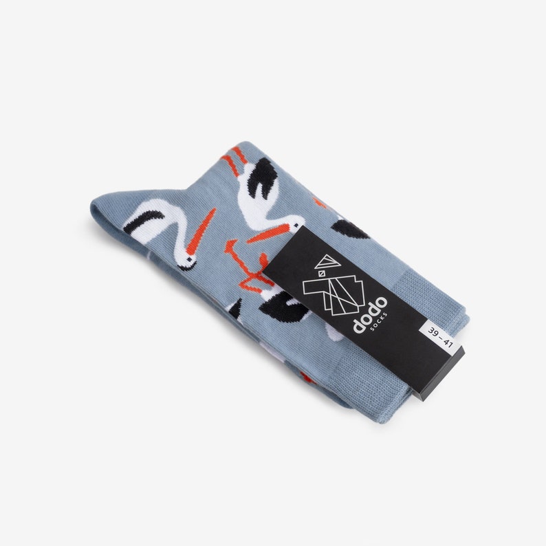 Storks Socks Colorful socks for men and women Gift for him & her Funny design image 3