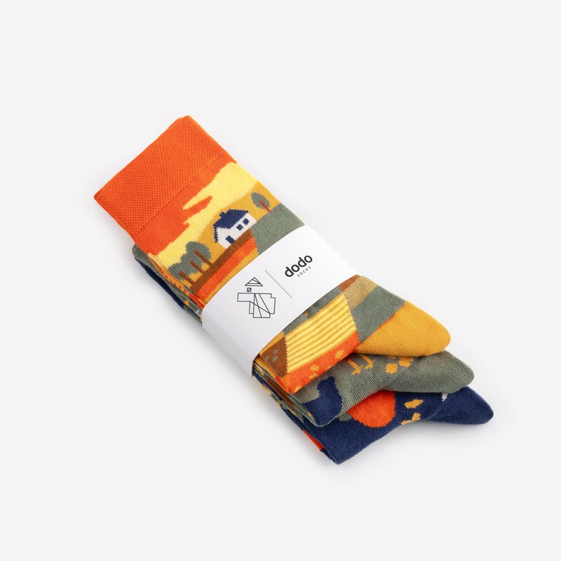 3 paires de chaussettes Harvest Chaussettes colorées homme femme Cadeau pour elle et lui image 3