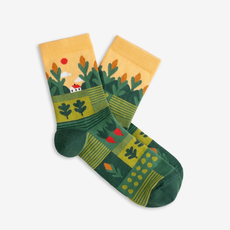 Cornfield Socks Colorful socks for men and women Gift for him & her Funny design zdjęcie 1