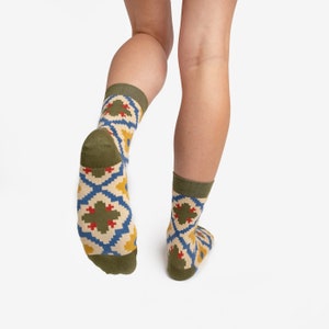 Set of 5 Pairs of Lviv tile Socks in Gift Box Tiles gift box colorful socks mens womens gift for him & her image 8