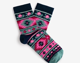 Bukovyna Rug | Colorful socks for men and women | Gift for him & her | Support Ukrainian resistance