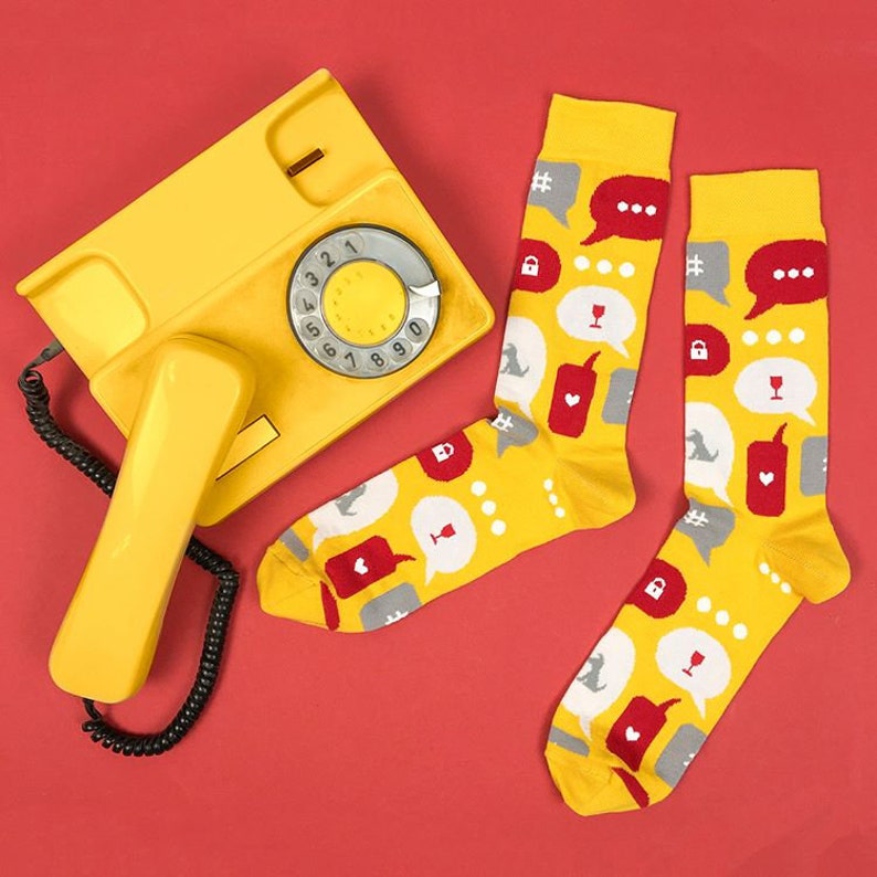 messenger socks Introvert socks airplane mode socks patterned socks colorful mismatched mens womens gift socks Socks Set of 3 pairs