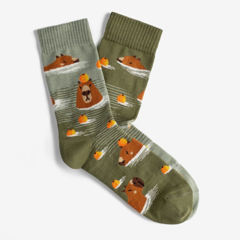 Capybara Colorful socks for men and women Gift for him & her Support Ukrainian resistance image 1
