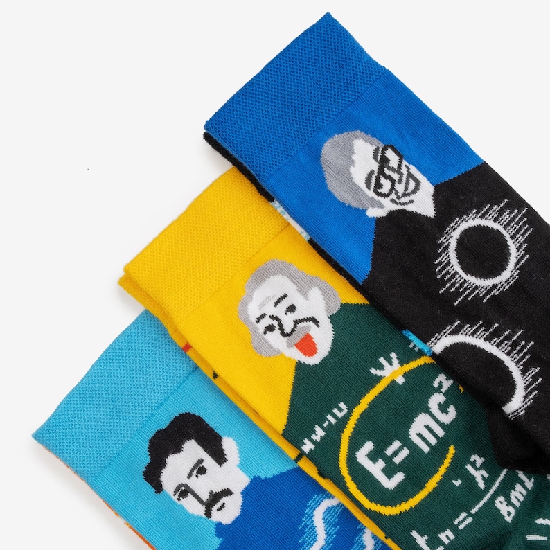 Scientists Socks 3-Pack Science Socks Colorful socks mens womens Gift for him & her Ukrainian socks image 2
