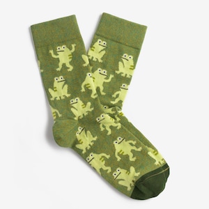 Pool Frogs Socks | Colorful socks for men and women | Gift for him & her | Funny design | Man I Love Frogs