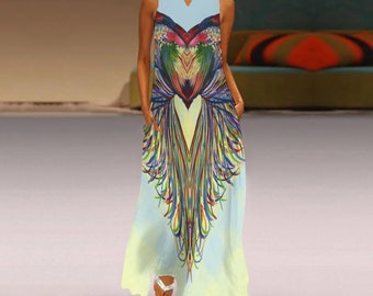 Chicken Love #38 Collection -Cecile Grace Charles Designer-Long dress