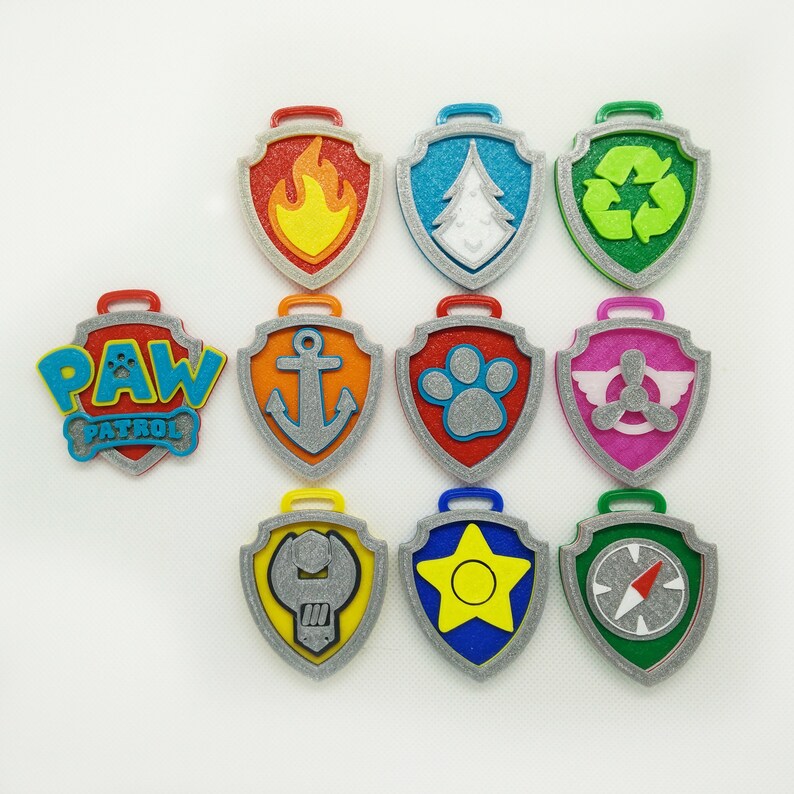 Paw Patrol Rubble 3D printed badge | Etsy