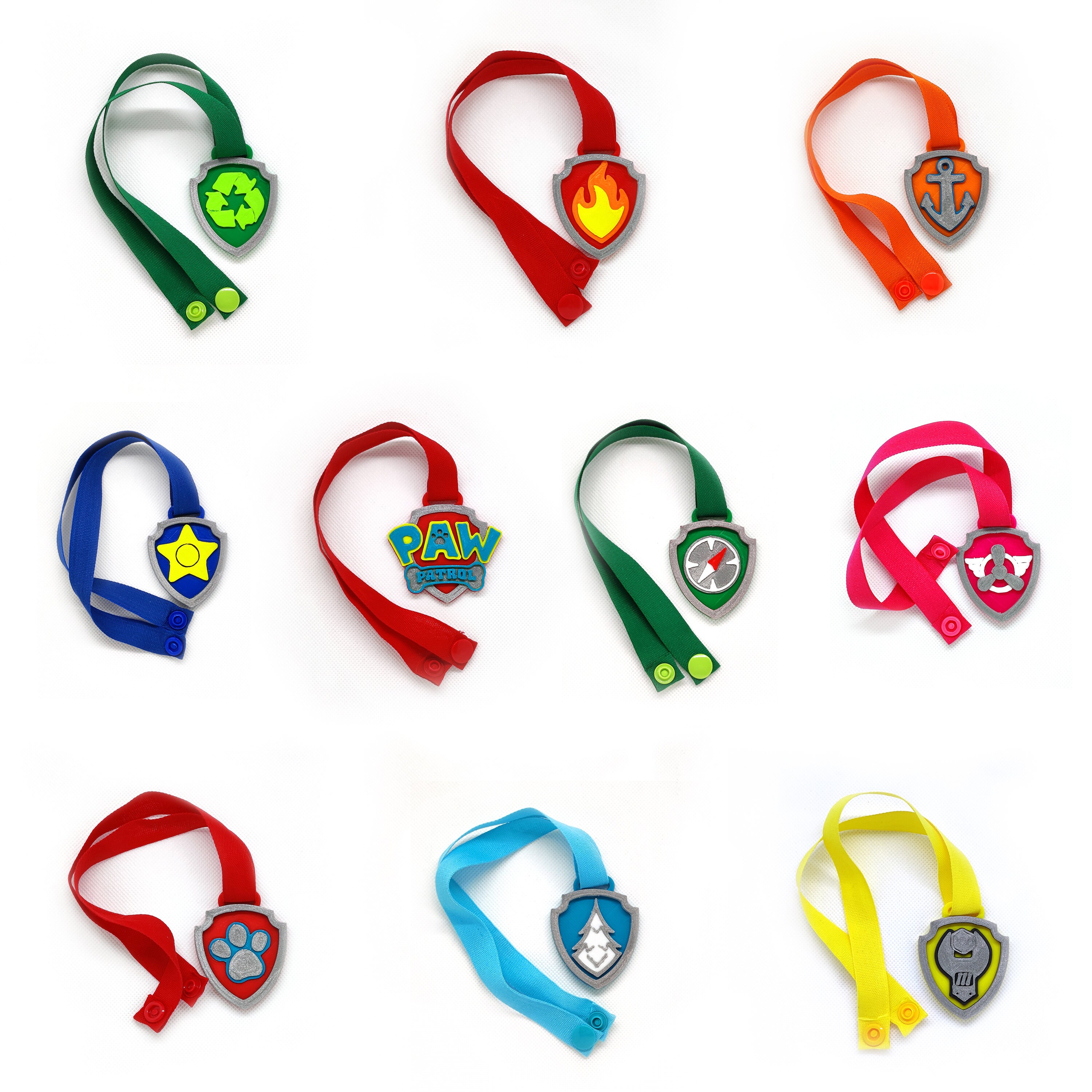 Paw Patrol badges set of 10 perfect for Paw Patrol costume Etsy
