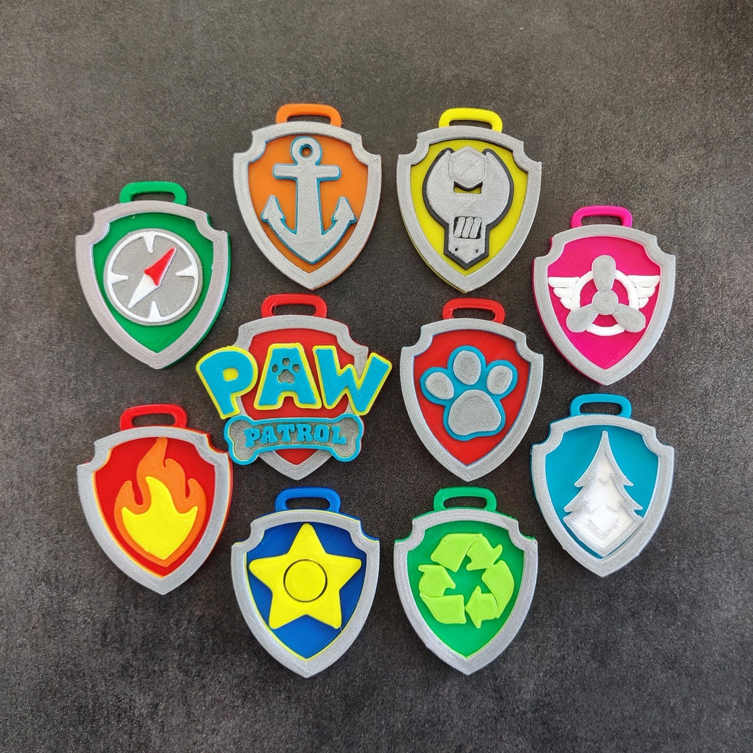 Paw Patrol Badges Set of 10 - Etsy Canada