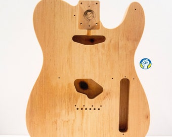 Alder Tele Style Guitar Body: Unfinished DIY Replacement Part
