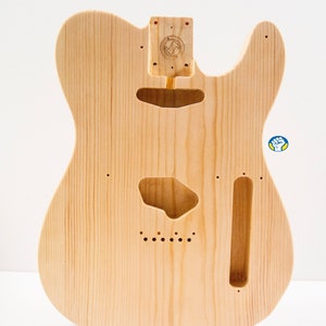 One Piece Pine Guitar Body, T-Style Unfinished Part, Handcrafted Broadcaster Partscaster Tele Guitar Body For Custom Project
