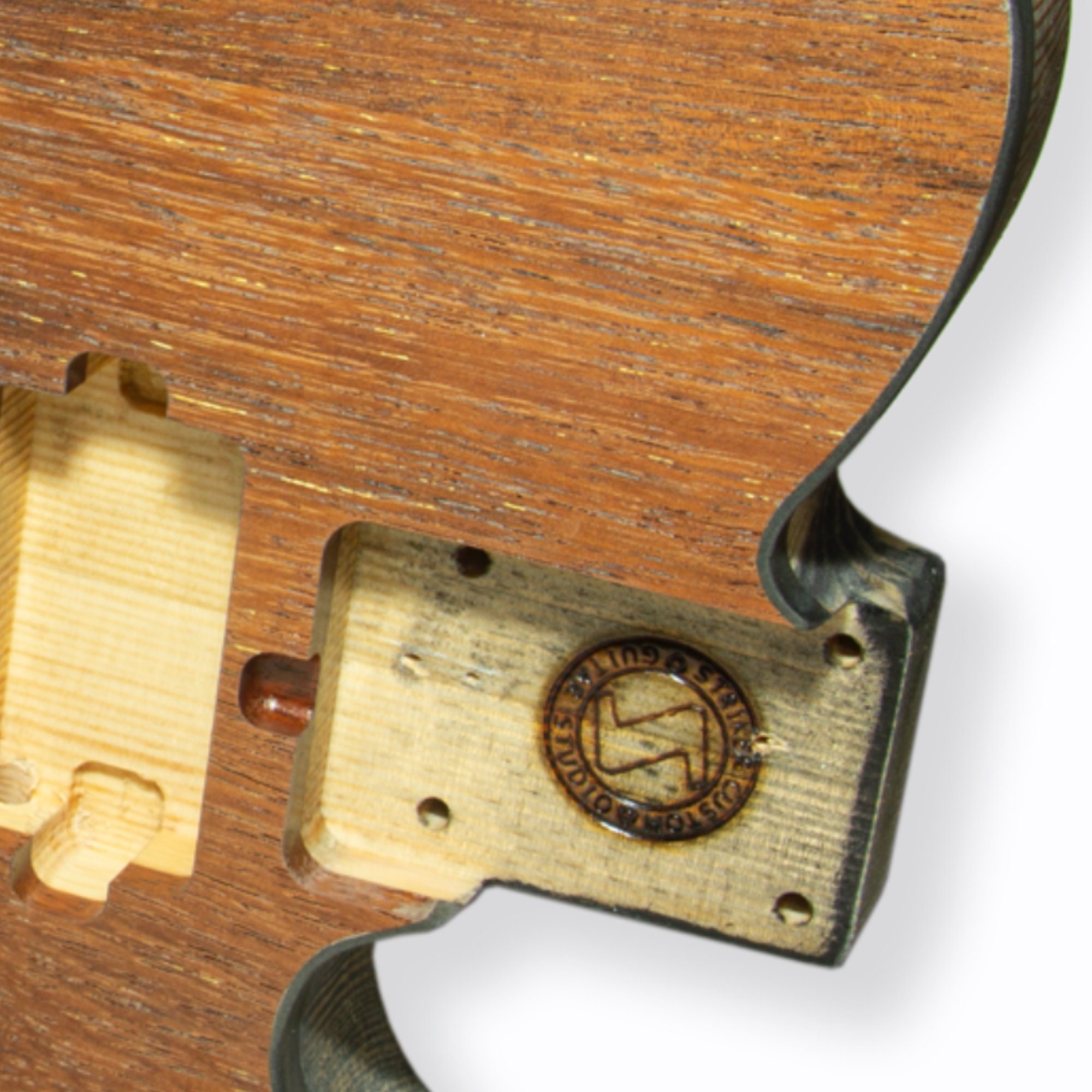 Pine Guitar Body With Merbau Top Black Binding Partscaster Etsy