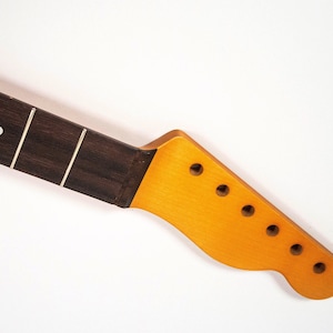 T-style Maple neck made with Quarter-sawn Rock Maple, Rosewood fretboard  Hard Cupronickel alloy Frets, Vintage Tint with Nitro Finish