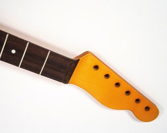 T-style Maple neck made with Quarter-sawn Rock Maple, Rosewood fretboard  Hard Cupronickel alloy Frets, Vintage Tint with Nitro Finish