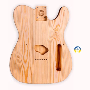 Pine Guitar Esquire 1949 Body, T-Style (Sandwich 4 parts) 2022 Unfinished, fits to any Tele Fender neck, Perfect for your Pinecaster project
