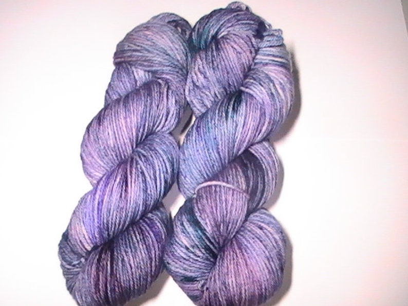 DK Hydrangeas by moonlight colourway superwash extrafine merino