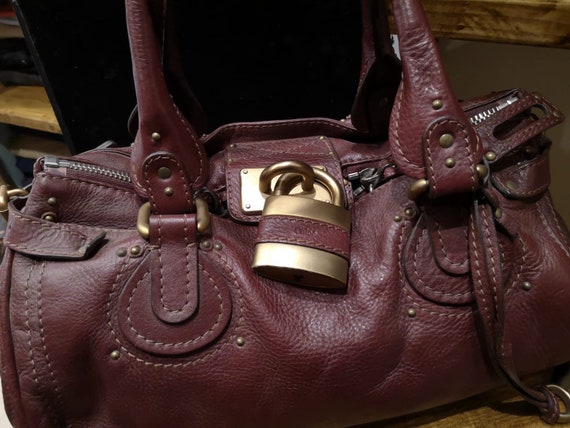 Chloè burgundy leather bag