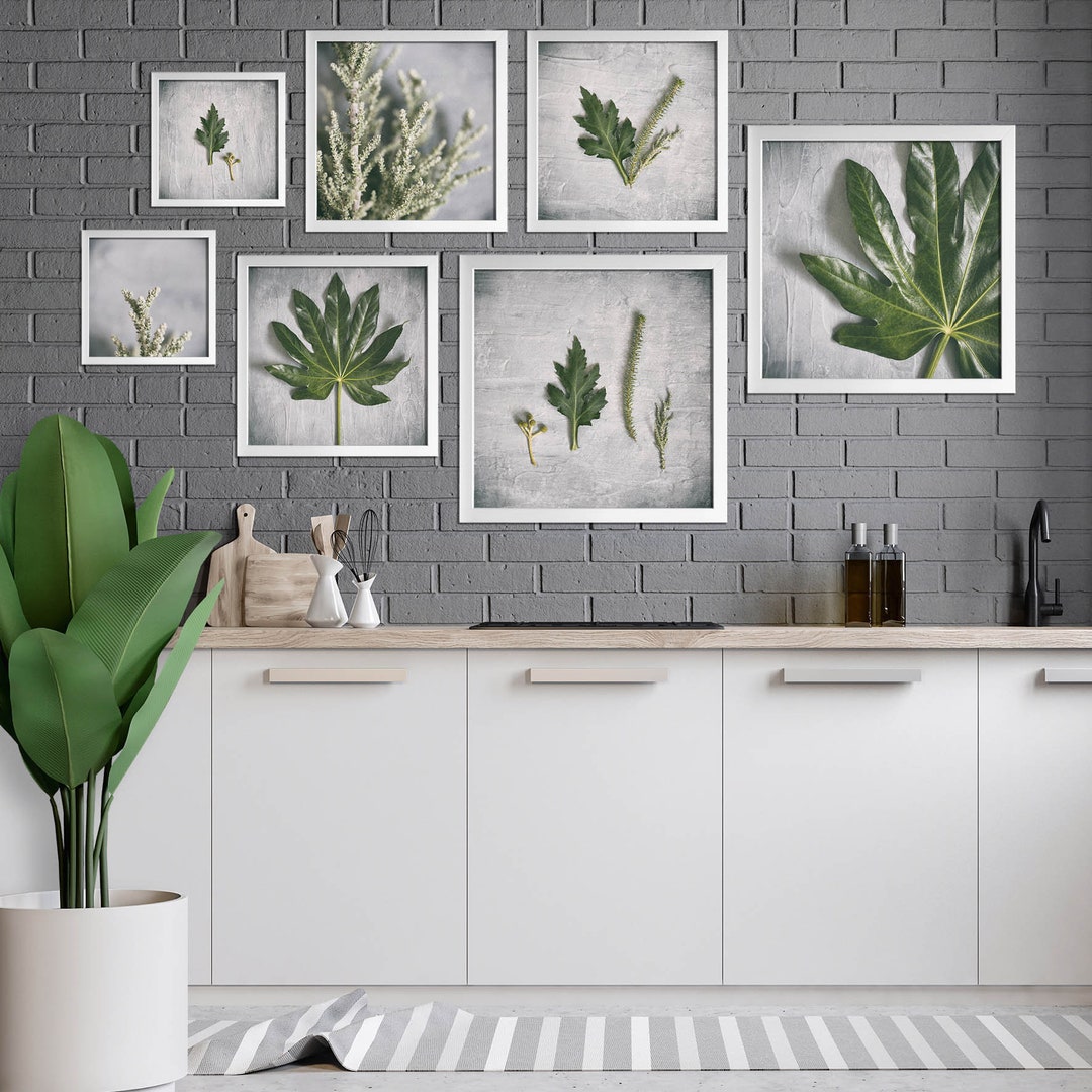 Plant Prints Wall Art Leaf Wall Art Leaves Wall Art Etsy