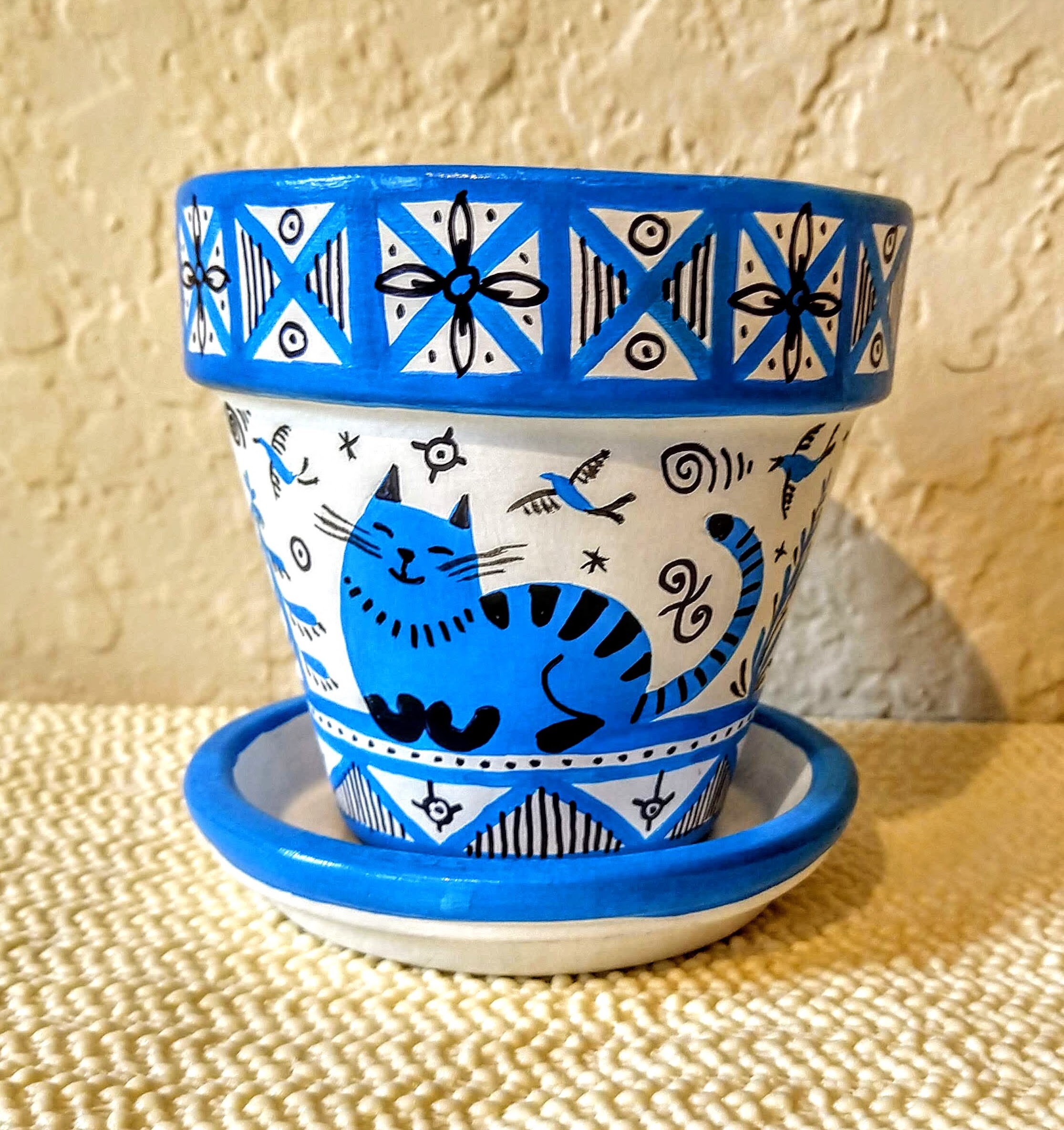 Cute flower pot Wealth wish pots Planter pot Fairy taler Etsy