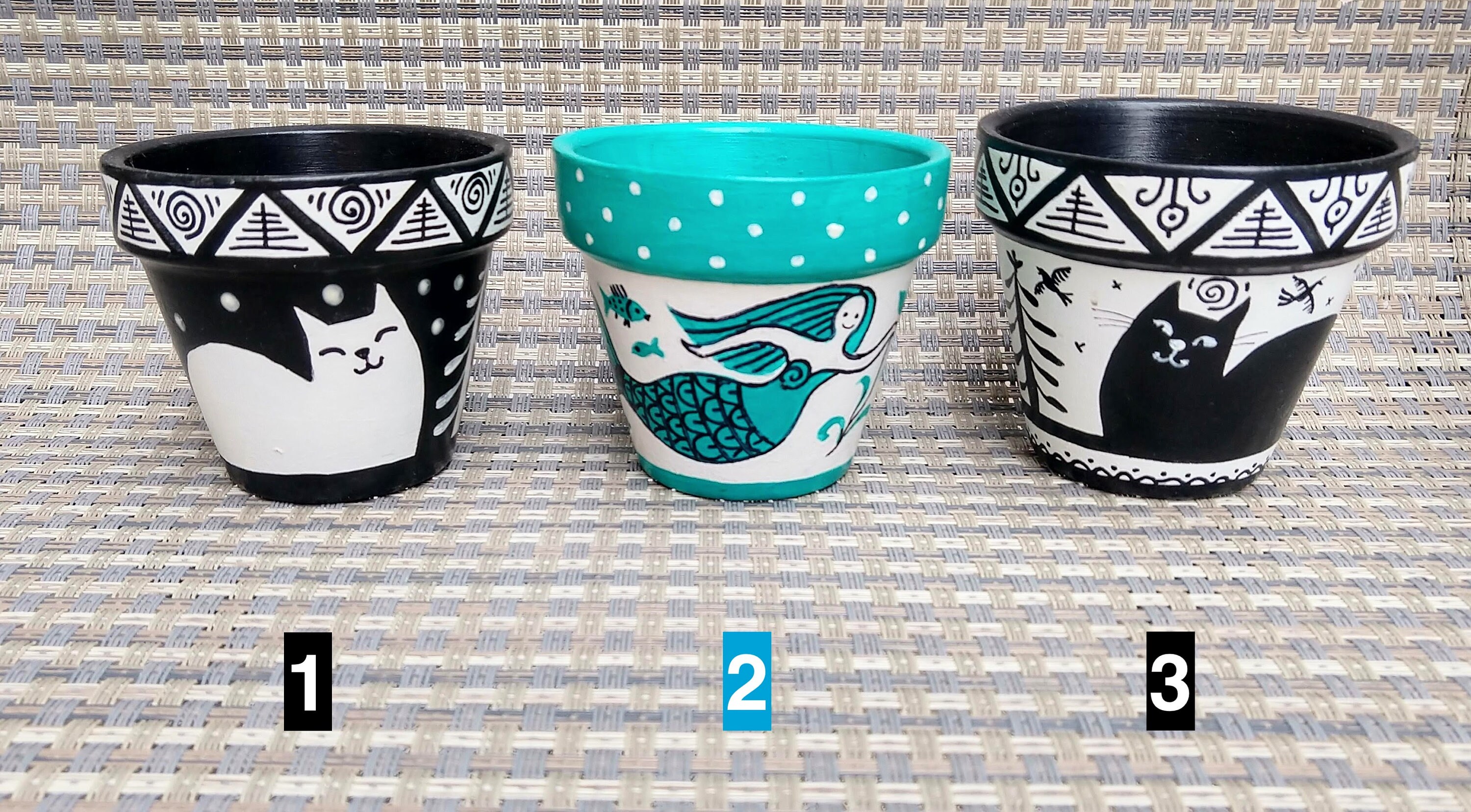 Flower Pot for Small Plants Ceramic Potty With Drain Hole for Etsy