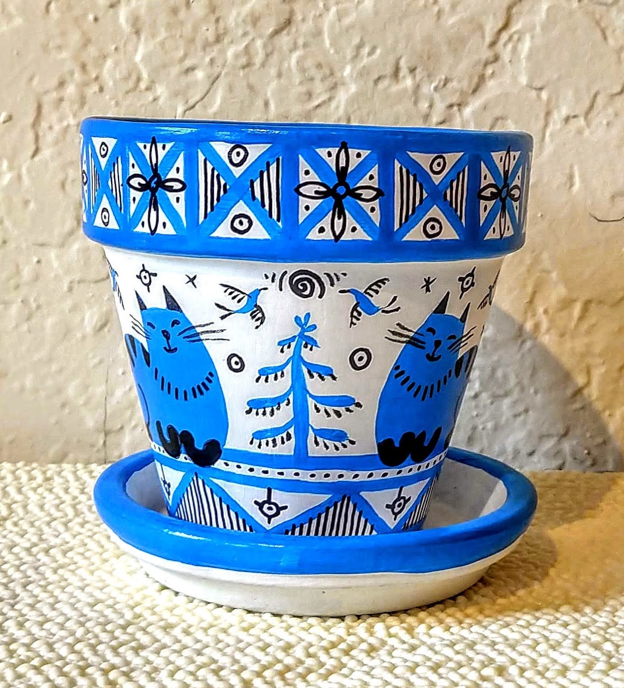 Cute flower pot Wealth wish pots Planter pot Fairy taler Etsy