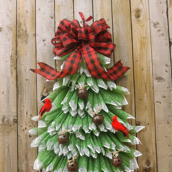 Best Seller, Christmas Wreath, Christmas Gift, Front Door Wreath, Christmas Decor, Farmhouse, Christmas tree Wreath, Red and Black Wreath