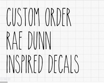 Rae Dunn Decals Custom Rae Dunn Farmhouse Rae Dunn Inspired Rae Dunn Stickers decal stickers vinyl decals custom Yeti decals