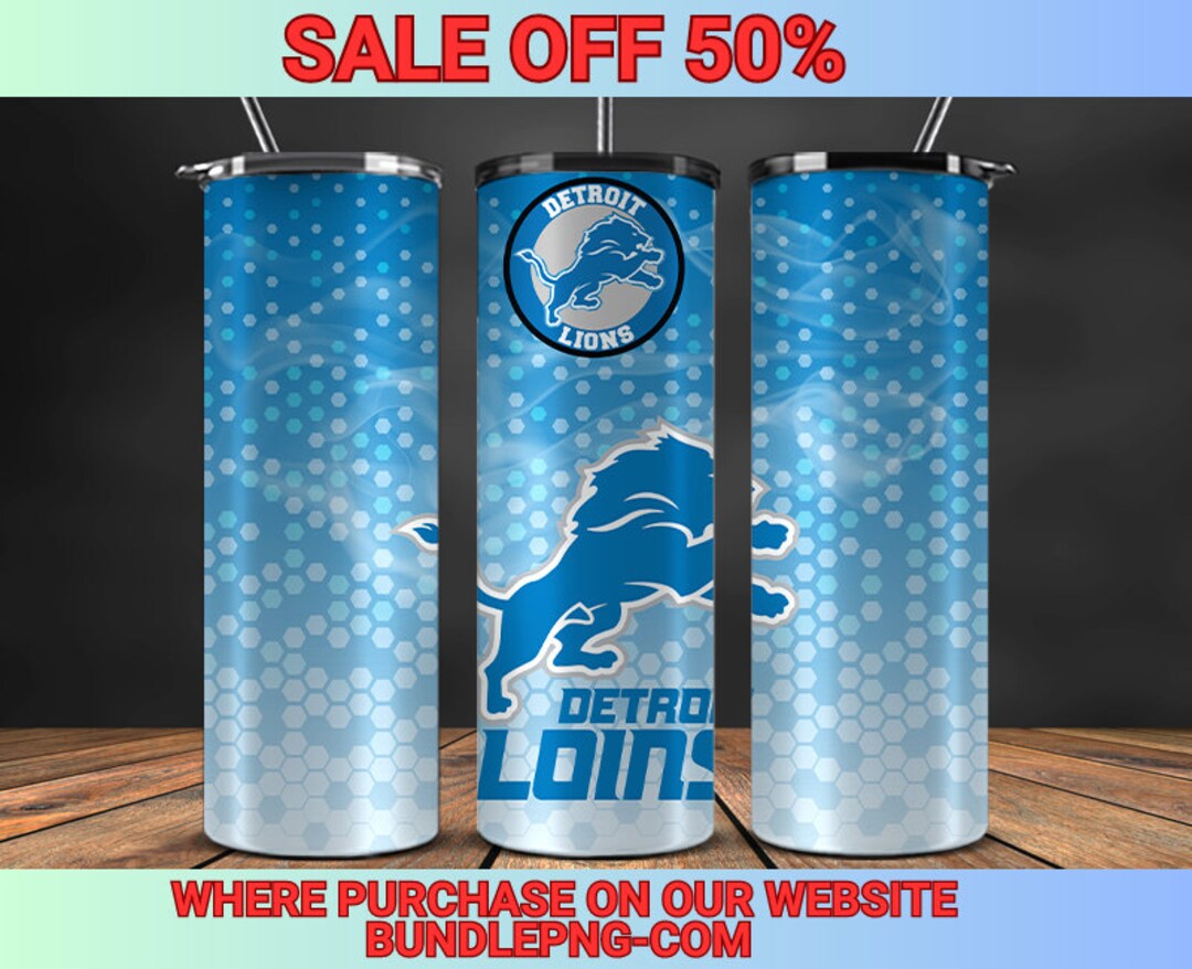Detroit Lions Tumbler Wrap Sports Tumbler Wrap 32 Team Etsy
