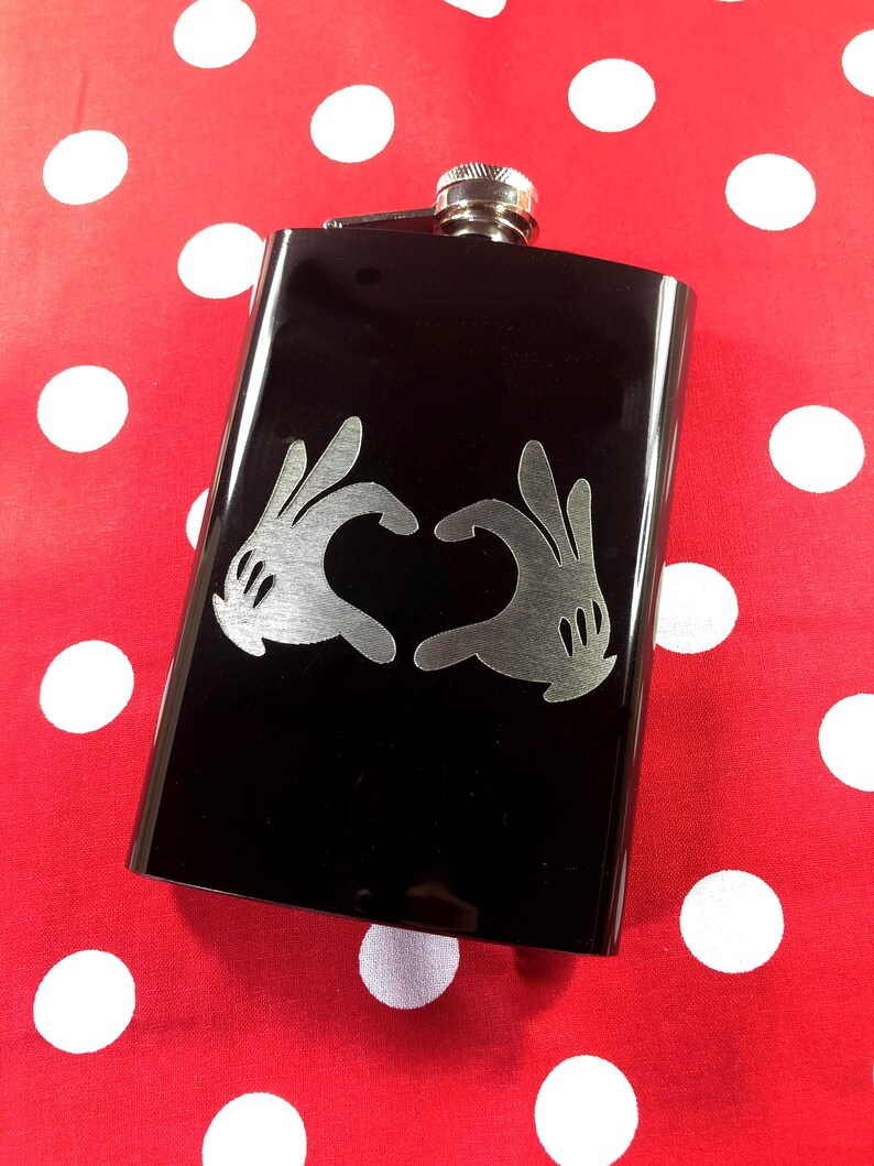 Custom Engraved Heart Shaped Mickey Mouse Gloves on Premium Etsy