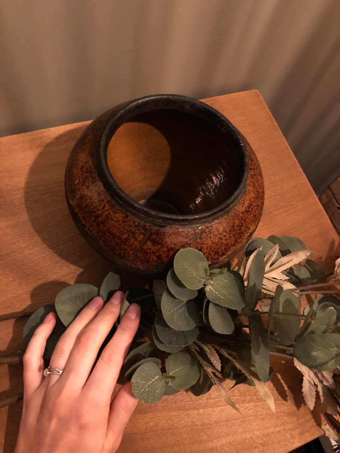 Vintage Black Clay Pot Rustic Vase Pottery Old Clay Vessel Etsy