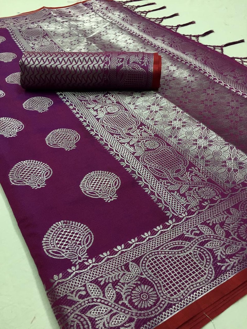 Occasional Wear Linen SILK Saree Indian Digital Floral Printed Sari Clothing Party Wear Lovely pallu With Unstitched Running Blouse