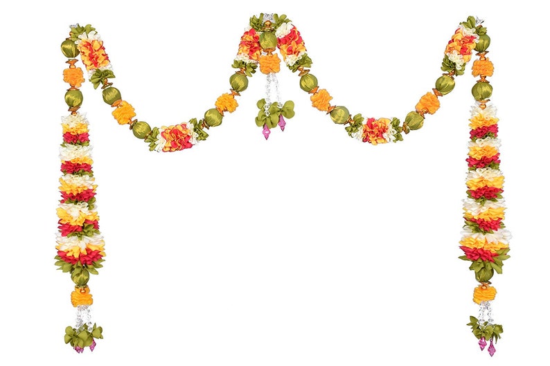Fluffy Flower Artificial garlands Indian Cone Door Set Wall HangingDoor Hanging Marigold Christmas Special Wedding Decoration Home Decor